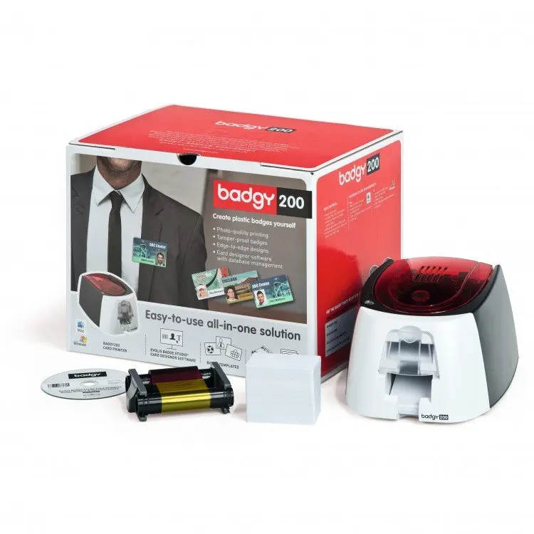 

Badgy200/Badgy100 optical cable tag/ Chest plate and business/cisiting card printer