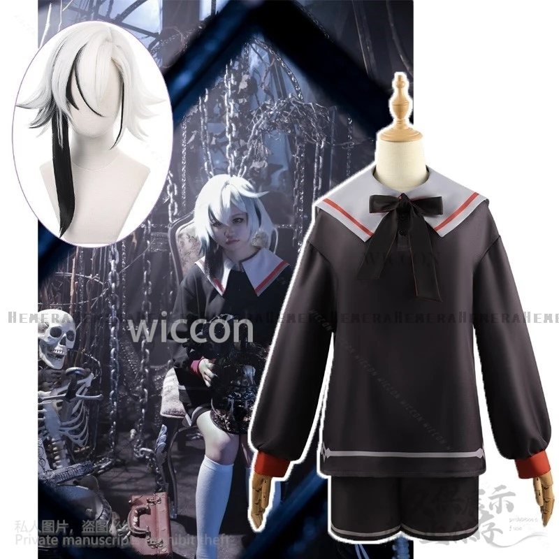 Аниме игра Genshin Impact косплей Arlecchino костюм детства гот Лолита короткие парики для
