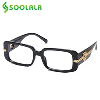 soolala 2022 rectangle reading glasses women ladies full frame lesebrille damen magnifying presbyopic eyewear with cases 0 5 1 0