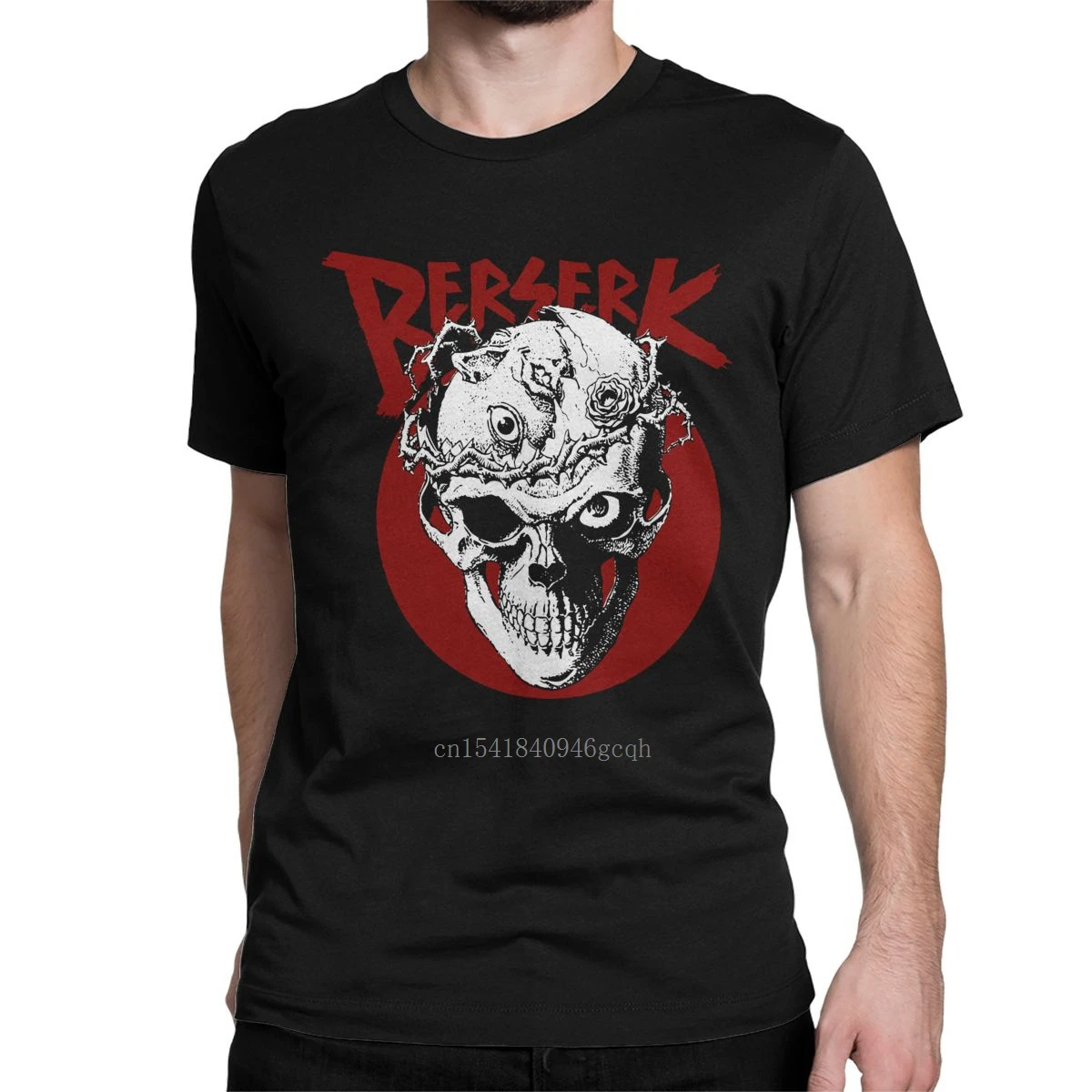 

Berserk Guts T Shirt Men Pure Cotton Unique T-Shirts Japanese Anime Swordsman Gatsu Sacrifice Zodd Tees Clothes Plus Size