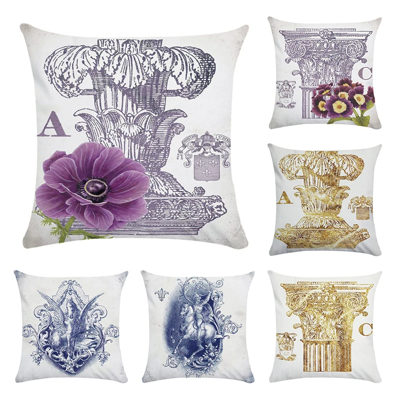 

Stone pillar Pattern Cotton Polyester Throw Pillow Cushion Cover Car Home Sofa Decorative Pillowcase CR139