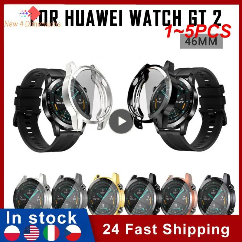 

1~5PCS Case for watch GT 2e GT 2 46mm band Watch GT 3 mm/GT2e/GT2 /GT3 All-Around Screen Protector cover bumper