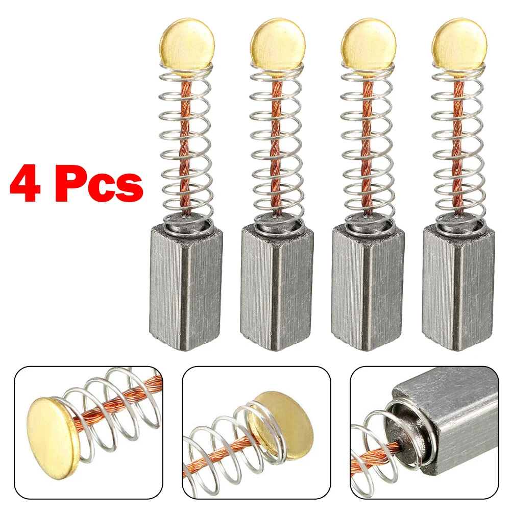 

4 шт., карбоновые щетки для электродвигателей, 10X5X5 мм