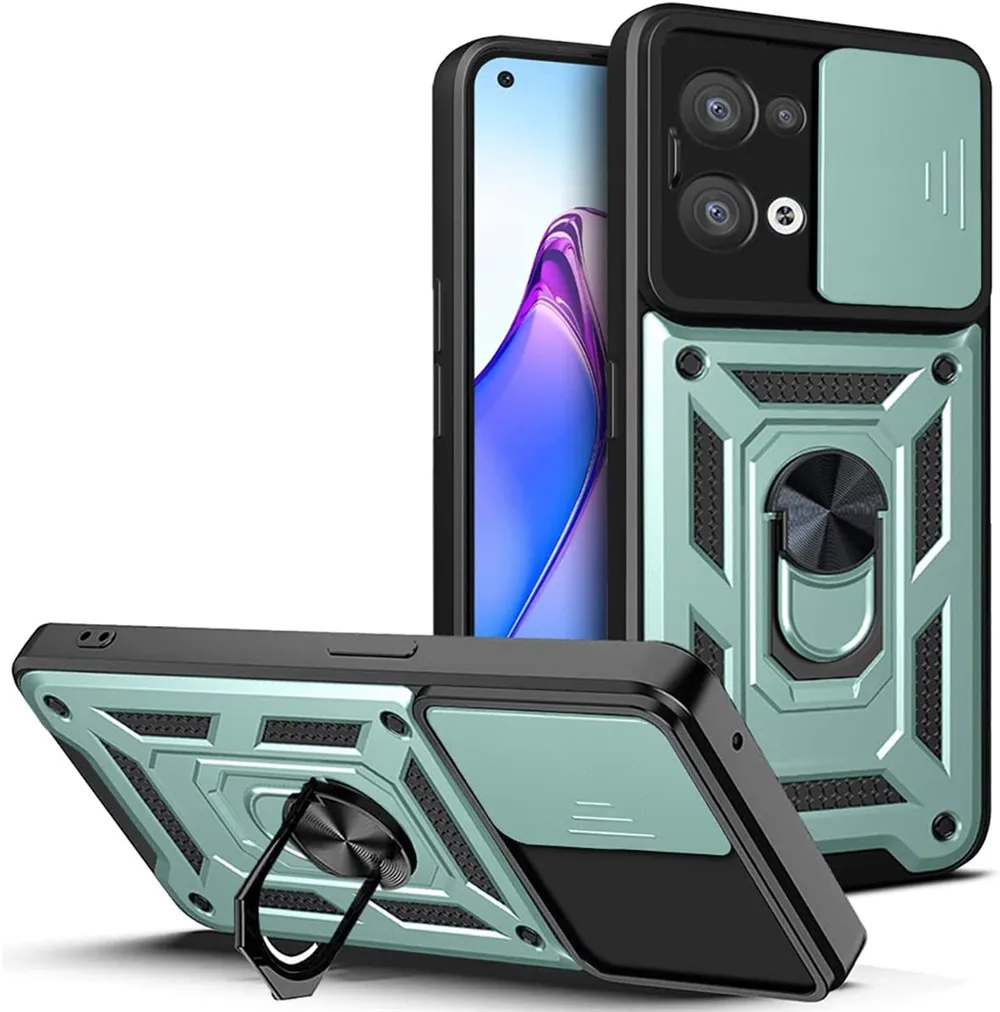 

Reno8 pro For Cover OPPO Reno 8 Pro 5G Case Reno 8 Pro 5G Lens Protection ShockProof Metal Magnetic Ring Bracket For Reno 8 Pro