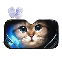 space cat fashion windshield sunshade 70x130cm galaxy foils car sunshade ice shield dust protection