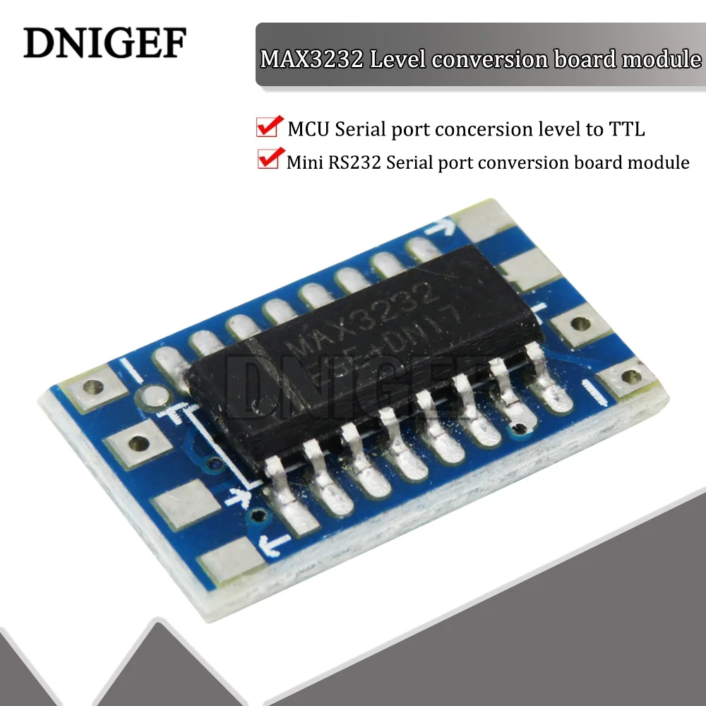 Плата модуля преобразователя с последовательным портом Mini RS232 на TTL MAX3232 115200bps, 10 шт.