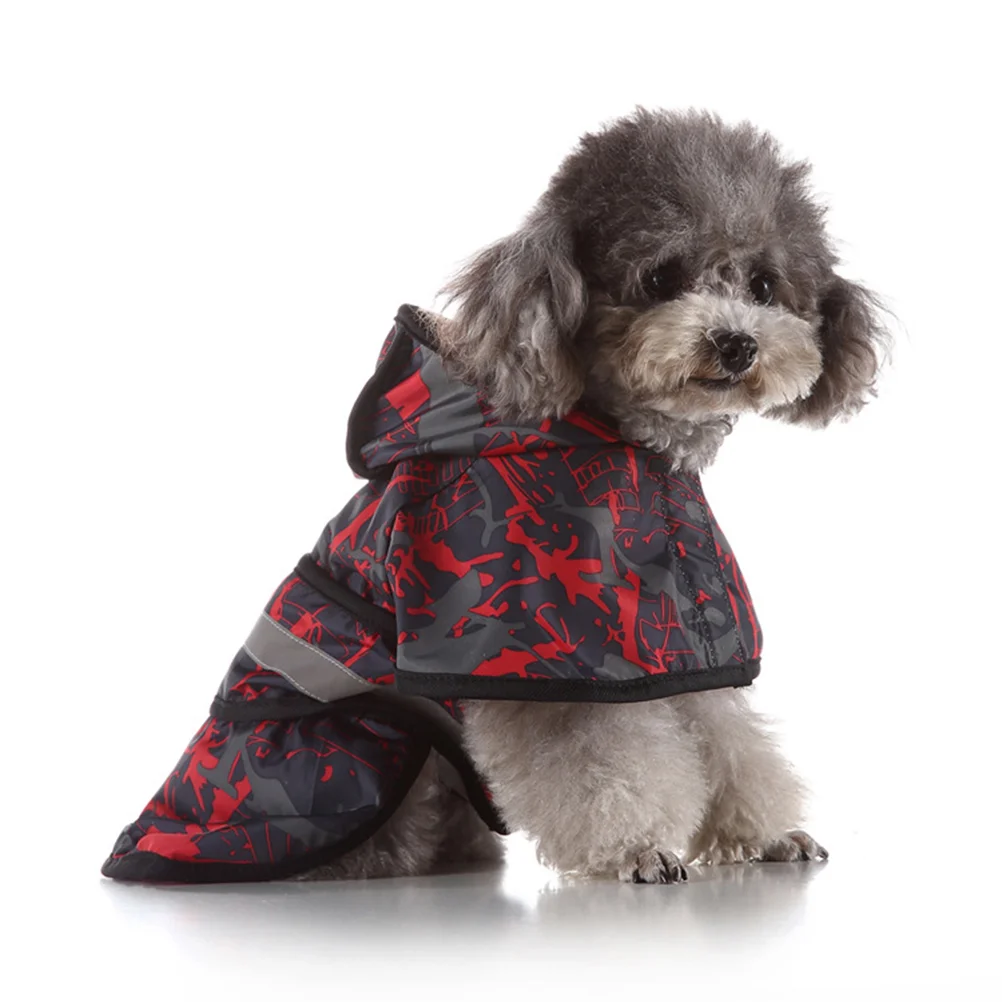 

Pet Rain Dog Water Clothes Hoodie Weather Rainy Jumpsuit Outdoor Apparel Reflecting Slicker Cat Proof Puppy Raincoat Hooded Coat
