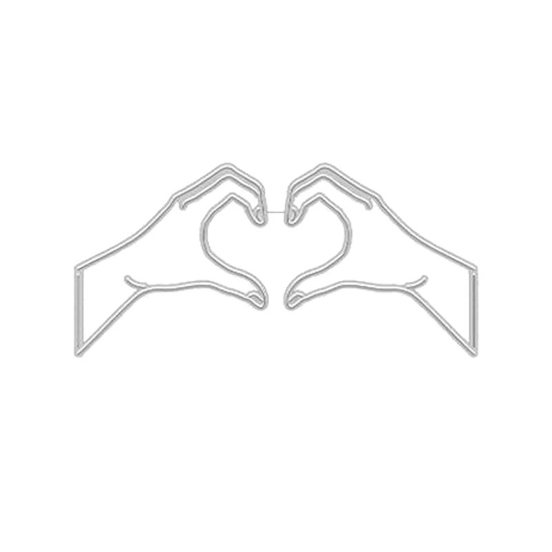 Новинка 2021 металлические штампы для вырезания вручную в форме сердца рукоделия