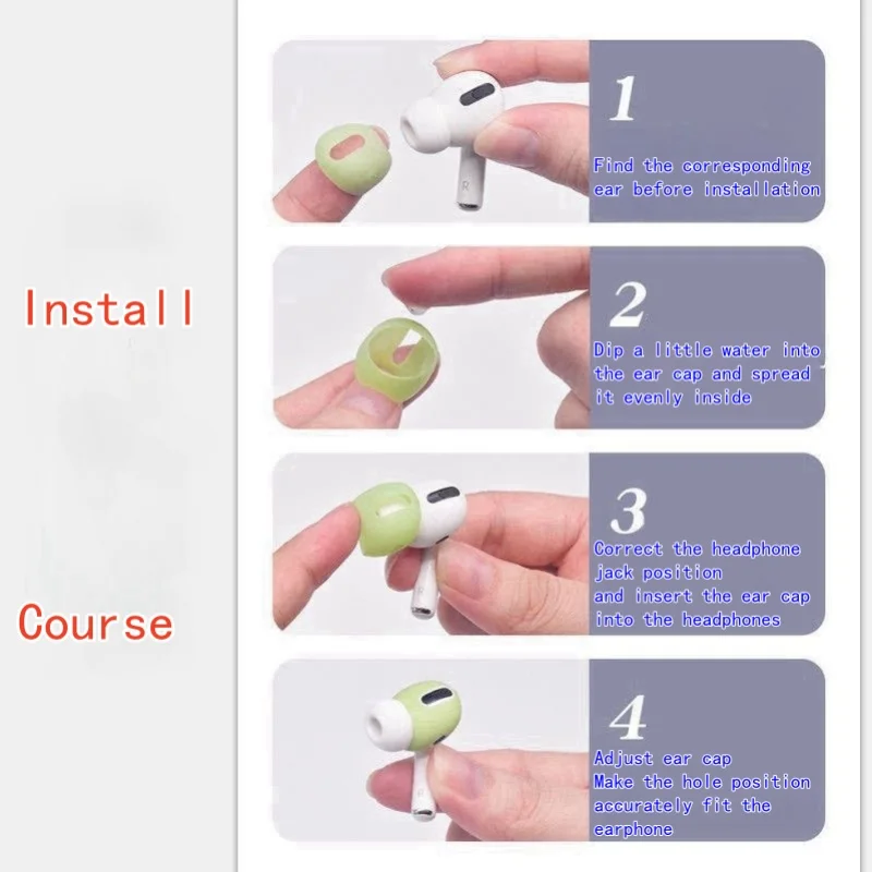 Чехлы для наушников AirPods 4, противоскользящие силиконовые сменные чехлы для Apple AirPods 4-го поколения, 2 пары гелей для ушей (art.: 3920cb788bb2b) - 3920cb788bb2b