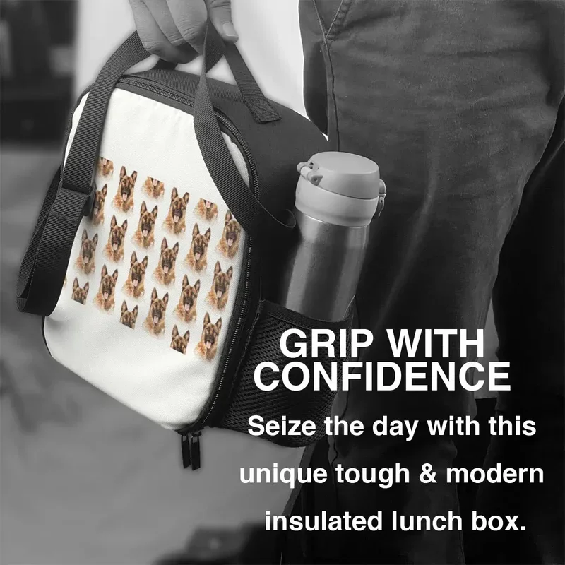 Сумка для еды влюбленных немецких овчарок переносной холодильник льда термо-еды