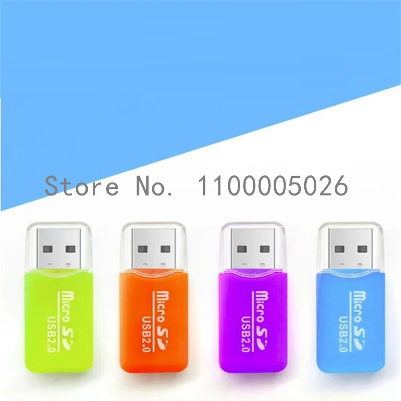 100PCs/Lot High Speed mini Micro SD T-Flash TF Card Reader USB 2.0 With Lid Adapter Memory Best price |