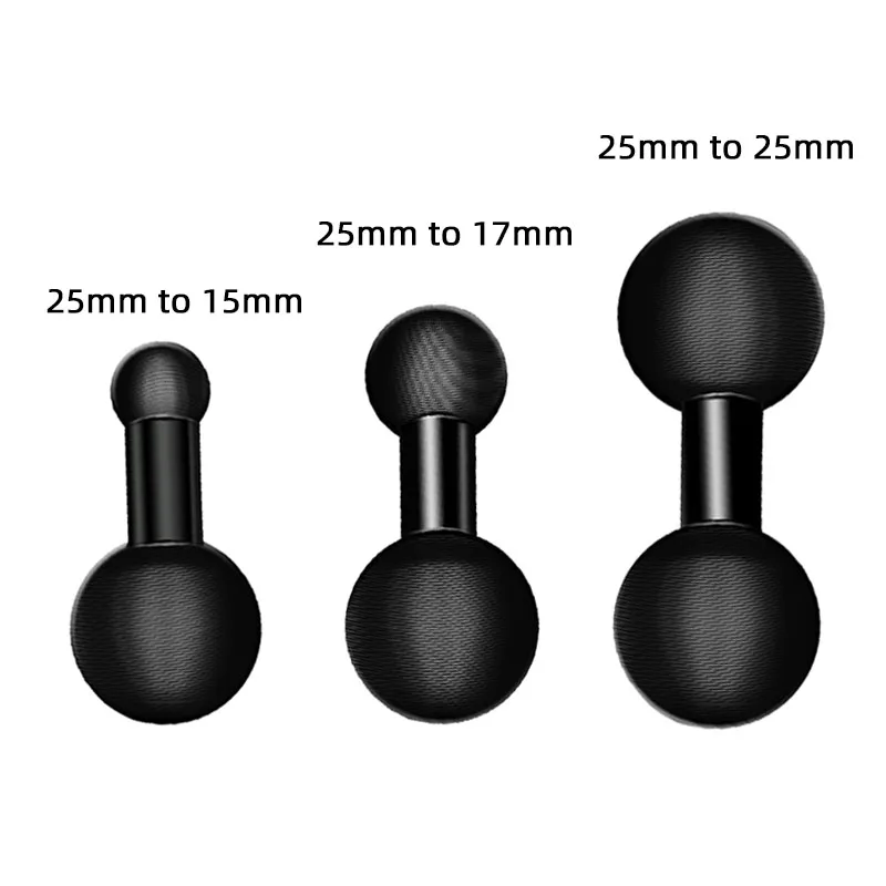 Double Ball Mount Adapter 1 Inch To 25mm/17mm/20mm Composite Extension Ball for Standard Dual Ball Socket Mount Accessroeies