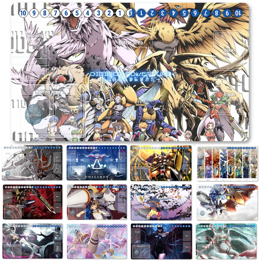 

HOT Board Game DTCG Playmat Table Mat Size 60X35 cm Mousepad Play Mats Compatible for Digimon TCG CCG RPG-186375