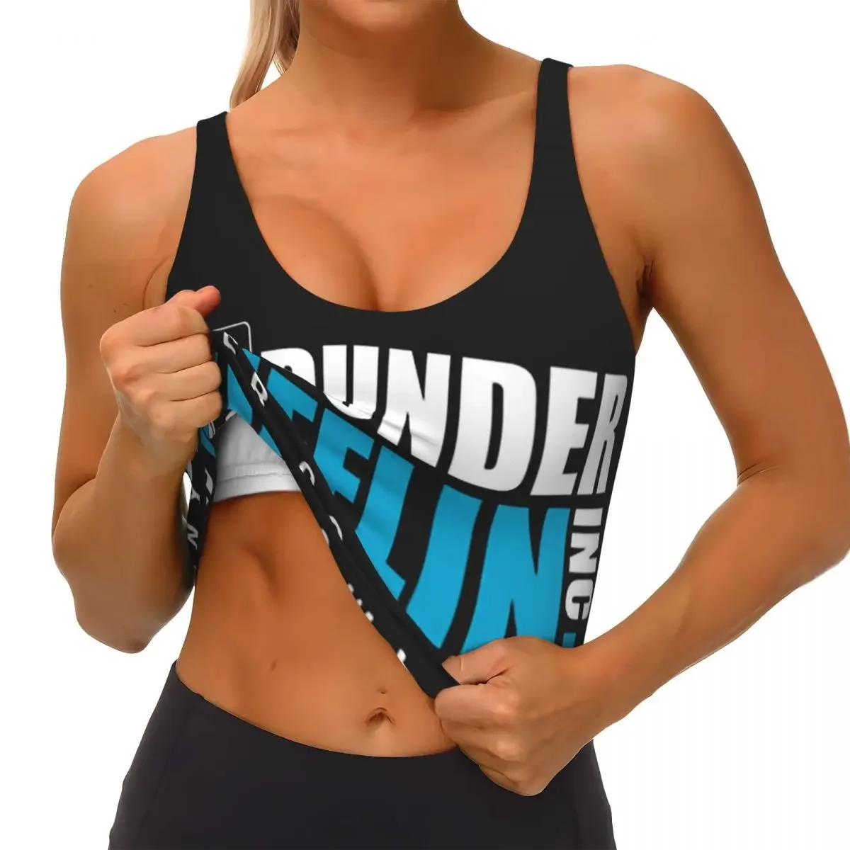 Фото Спортивный топ-бра Custom Dunder Mifflin Paper Company Essential для женщин: для тренировок в зале, высокоинтенсивных занятий и йоги №3