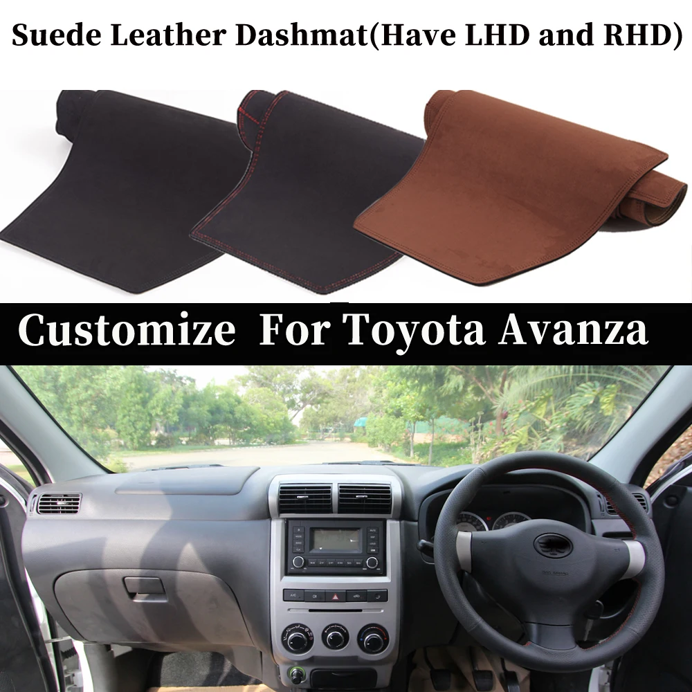 

Accessories Car-styling Suede Leather Dashmat Dashboard Cover Dash Mat Carpet For Toyota Avanza G1 Daihatsu Xenia Sirius S80