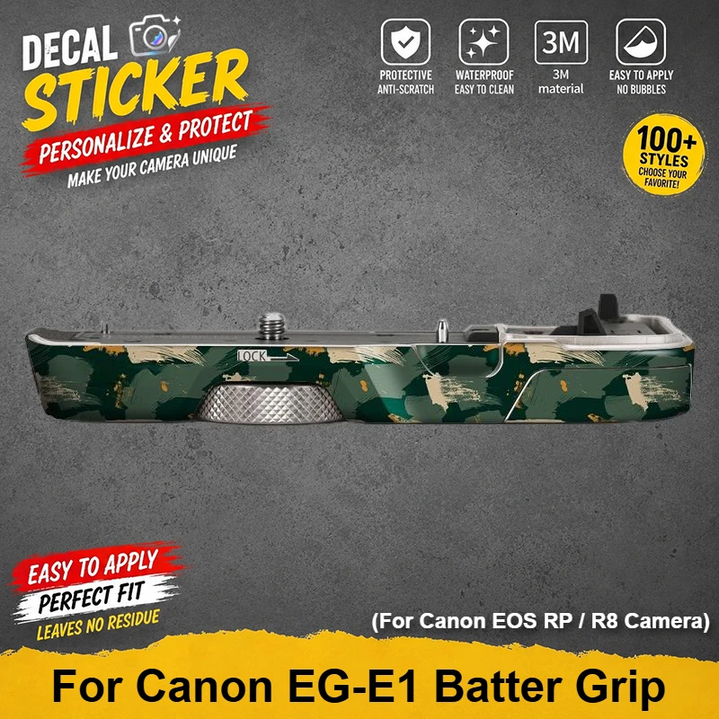 Фото Защитная накладка PrizMo Skin для Canon EG-E1, накладка-грип для Canon RP / R8, защитный чехол-наклейка EGE1 №1