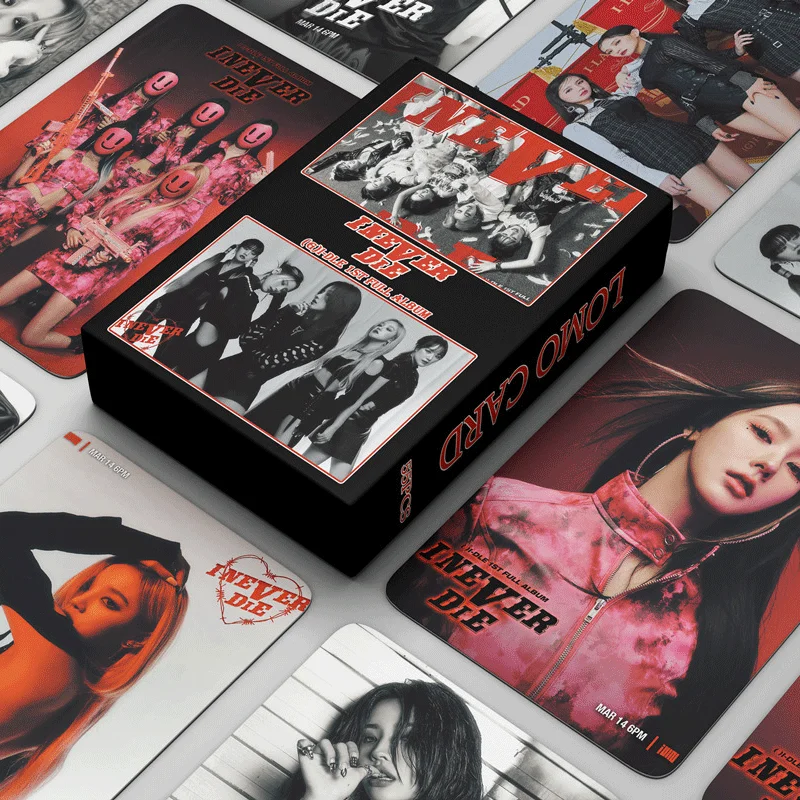 

55 шт. Kpop Girl Group (G)I-DLE Pink Lomo Cards Новый фотоальбом BORN K-pop HD High Photocard Lomo Card закладки для поклонников подарок