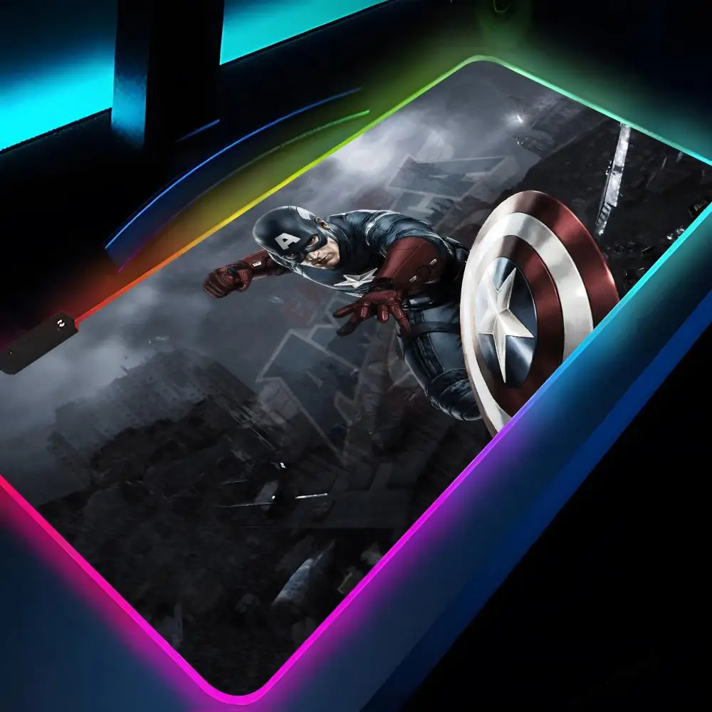 Коврик для мыши C-капитанов A-American коврик с подсветкой игровой Настольный