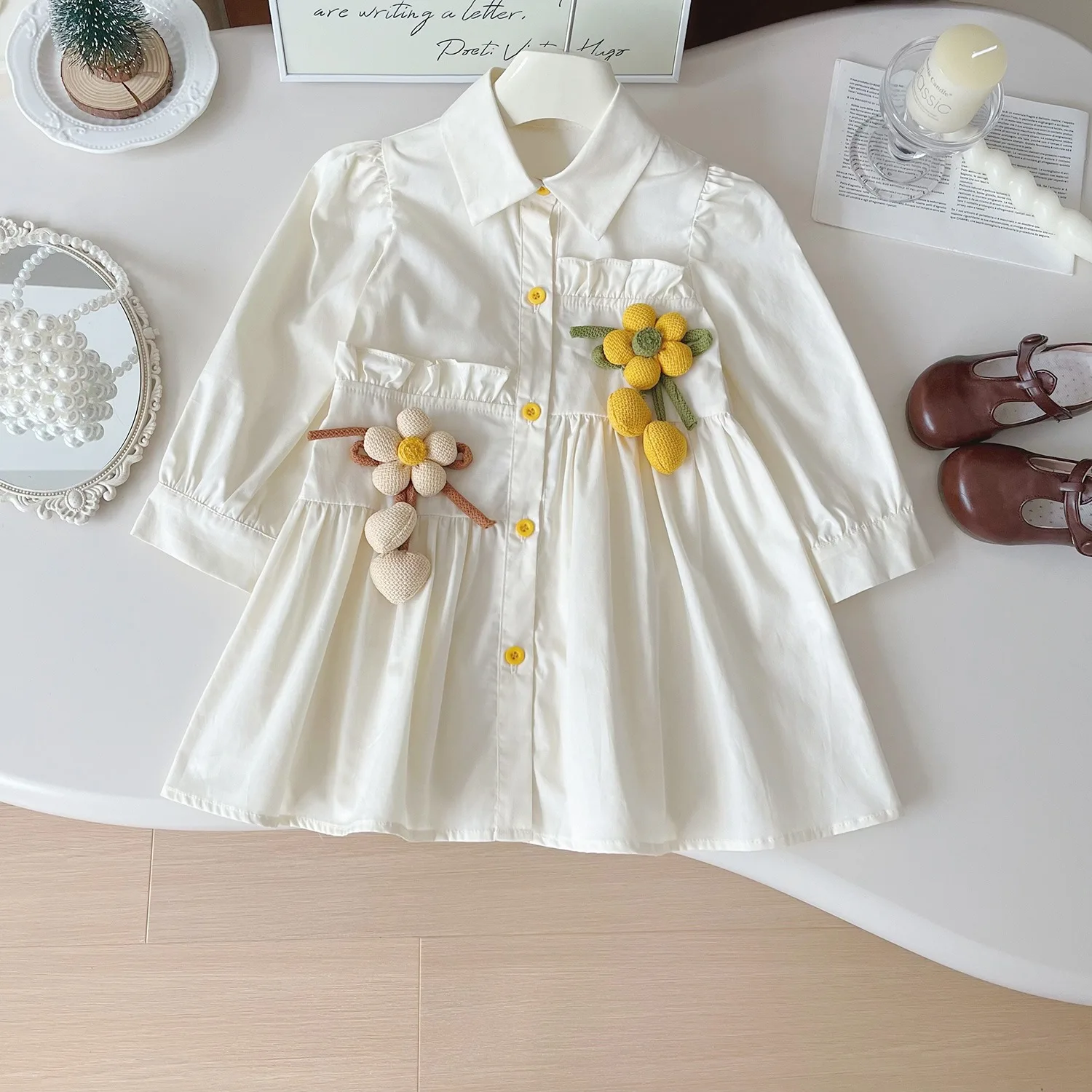 Детская одежда новинка осени 2024 корейская детская рубашка с длинными рукавами и