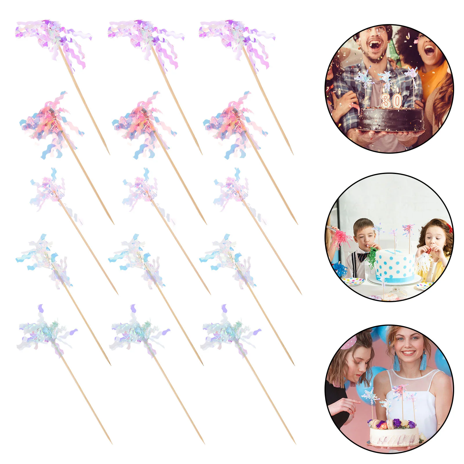 

Firework Topper Cake Pick Picks Insert Cocktail Foil Dessert Cupcake Toothpicks Birthdayfireworks Toothpick Appetizer Fruit