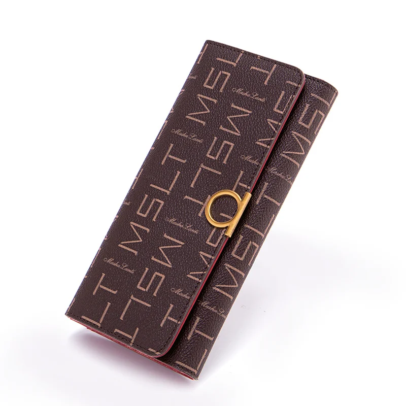 MashaLanti Fashion Leather Women Wallet Long Purse Card Holder Designer Brand Female Purse Clutch Bags
