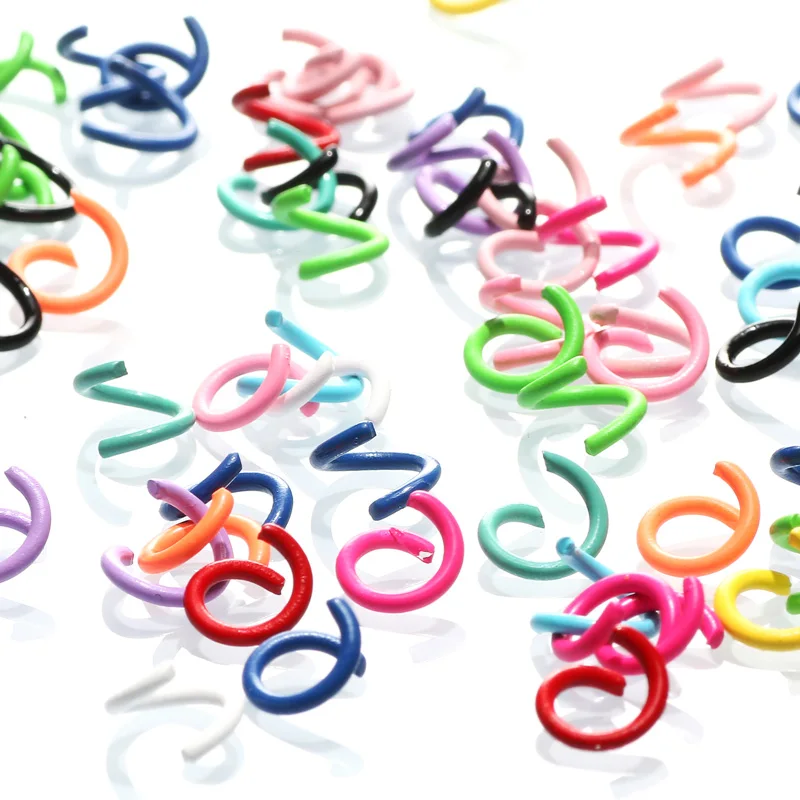 100pcs 8mm Colorful Open Jump Rings Split Rings Connectors for DIY Jewelry Findings Making Bracelet Necklace Earring Supplies