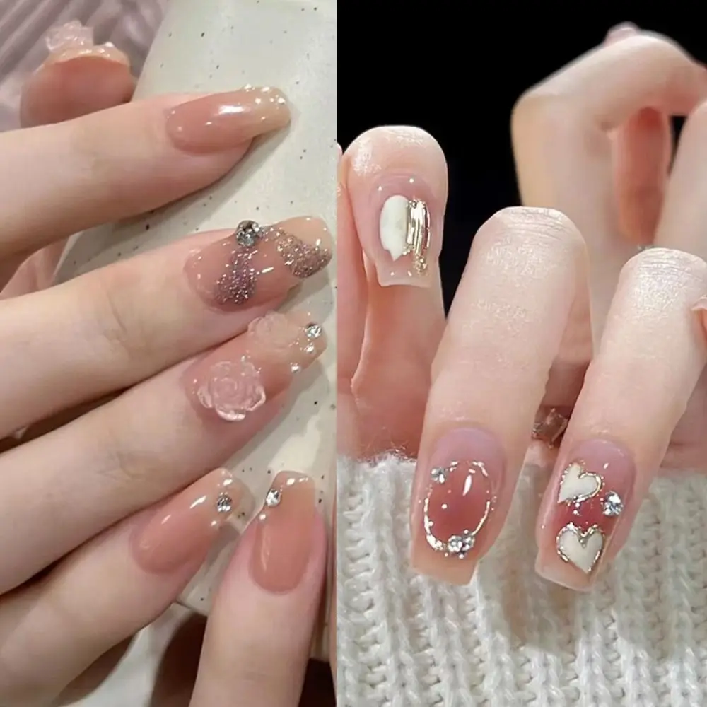 

24 шт., съемные накладные ногти для девушек