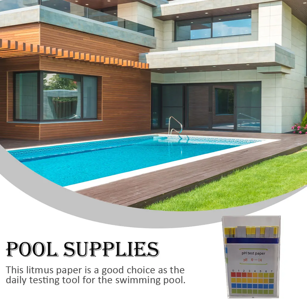 

Pack of 100 PH Indicator with Card Quick Response Test Strip Litmus Paper