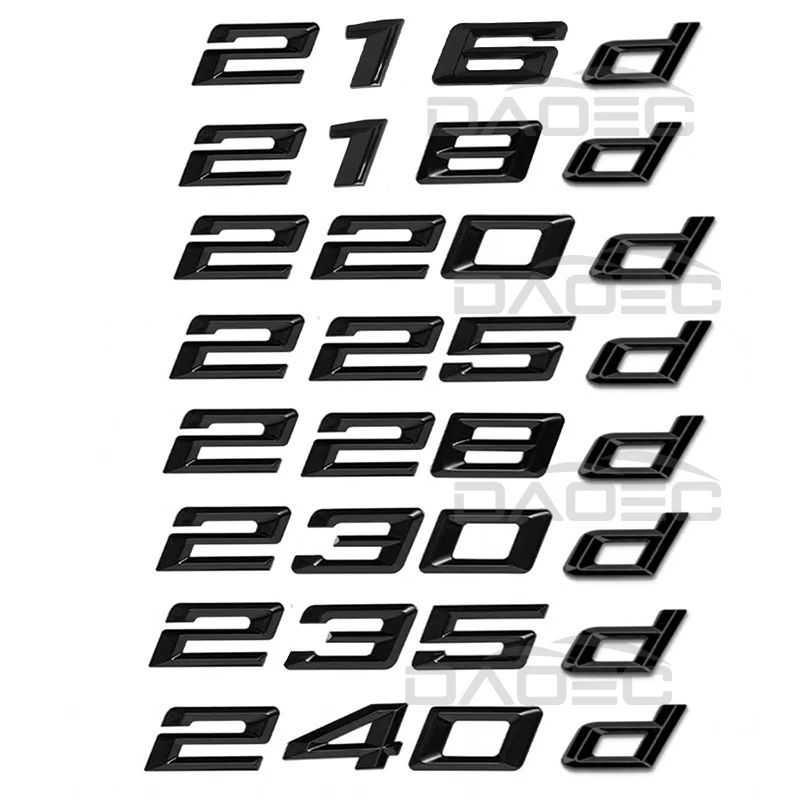 

Car Trunk Logo 216d 218d 220d 225d 228d 230d 240d 235d Badge Emblem Decals Sticker For BMW 2 Series F22 F23 F44 F45 F46 G42