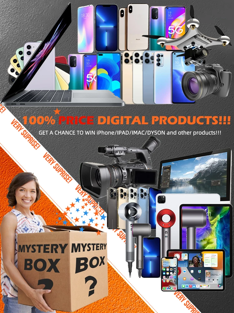 

Most Popular New Lucky Mystery Box 100% Surprise High-quality Gift More Precious Item Electronic Products Waiting for You!