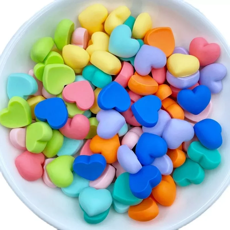 

Pcs New Cute Mini Cartoon Heart-Shaped Resin Flat Back Cabochon Scrapbook Kawaii DIY Embellishments Charm Accessories C87
