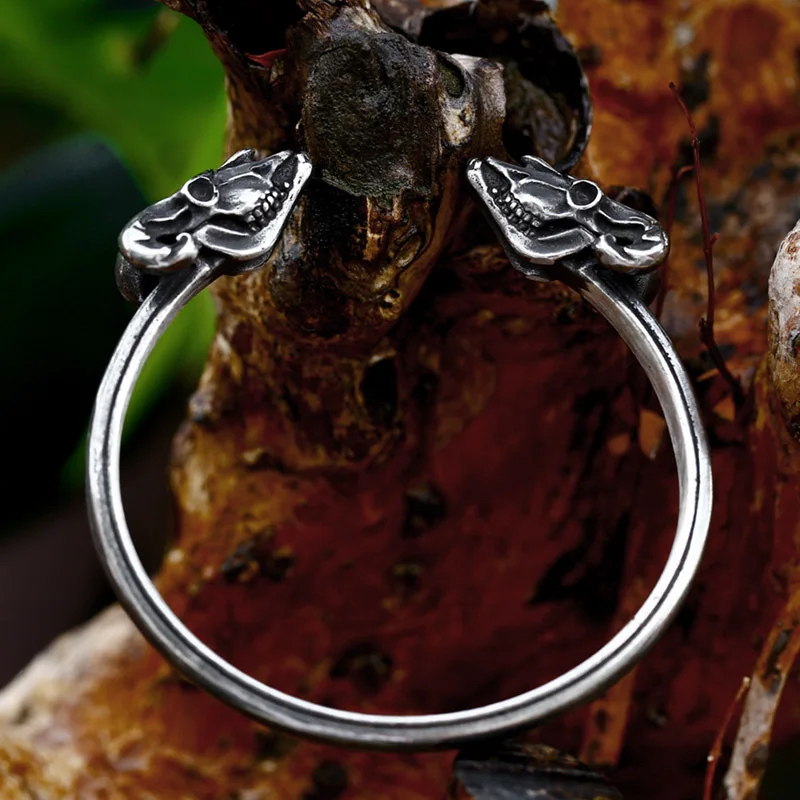 Мужской Браслет-манжета BEIER браслет из нержавеющей стали с черепом и козой