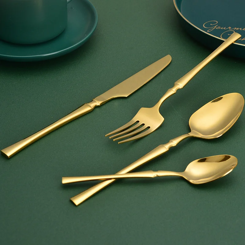 

24pcs Upscale Black Dinnerware Stainless Steel Tableware Knife Fork Coffee Spoon Flatware Dishwasher Safe Dinner Cutlery Gift