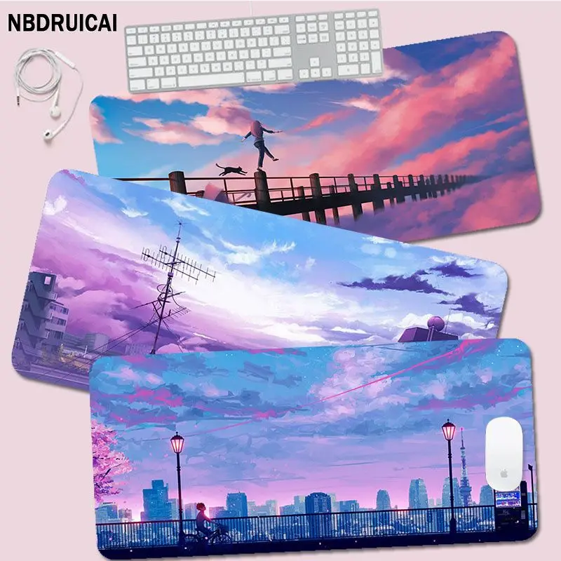 

Pink Sky Simple Design Durable Rubber Mouse Mat Pad Size For Game Keyboard Pad
