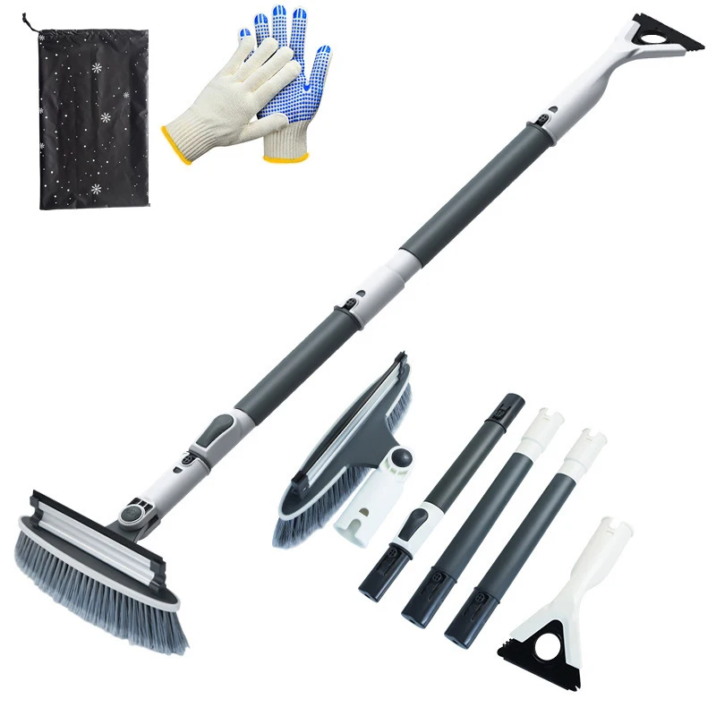 

Premium Extendable Snow Brush For Car Or Truck - 8-in-1 Windshield Ice Remover Ice Scrapers Snow Cleaning Scraping Tool