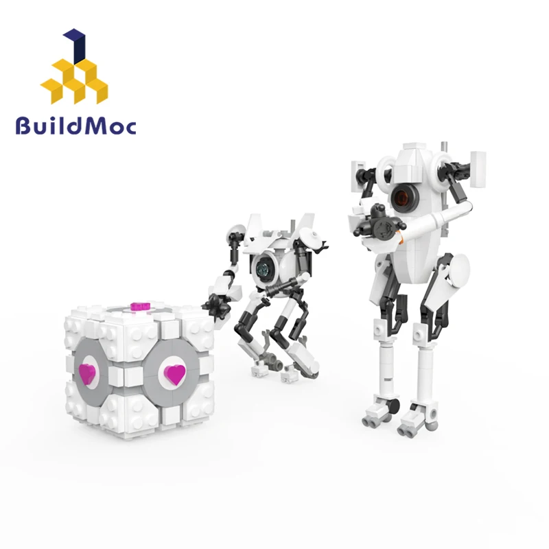 

Buildmoc Bricks Game Portal P-body Atlas Building Blocks Moc Game Figures Bricks Set Model DIY Toys Child Gift 446pcs