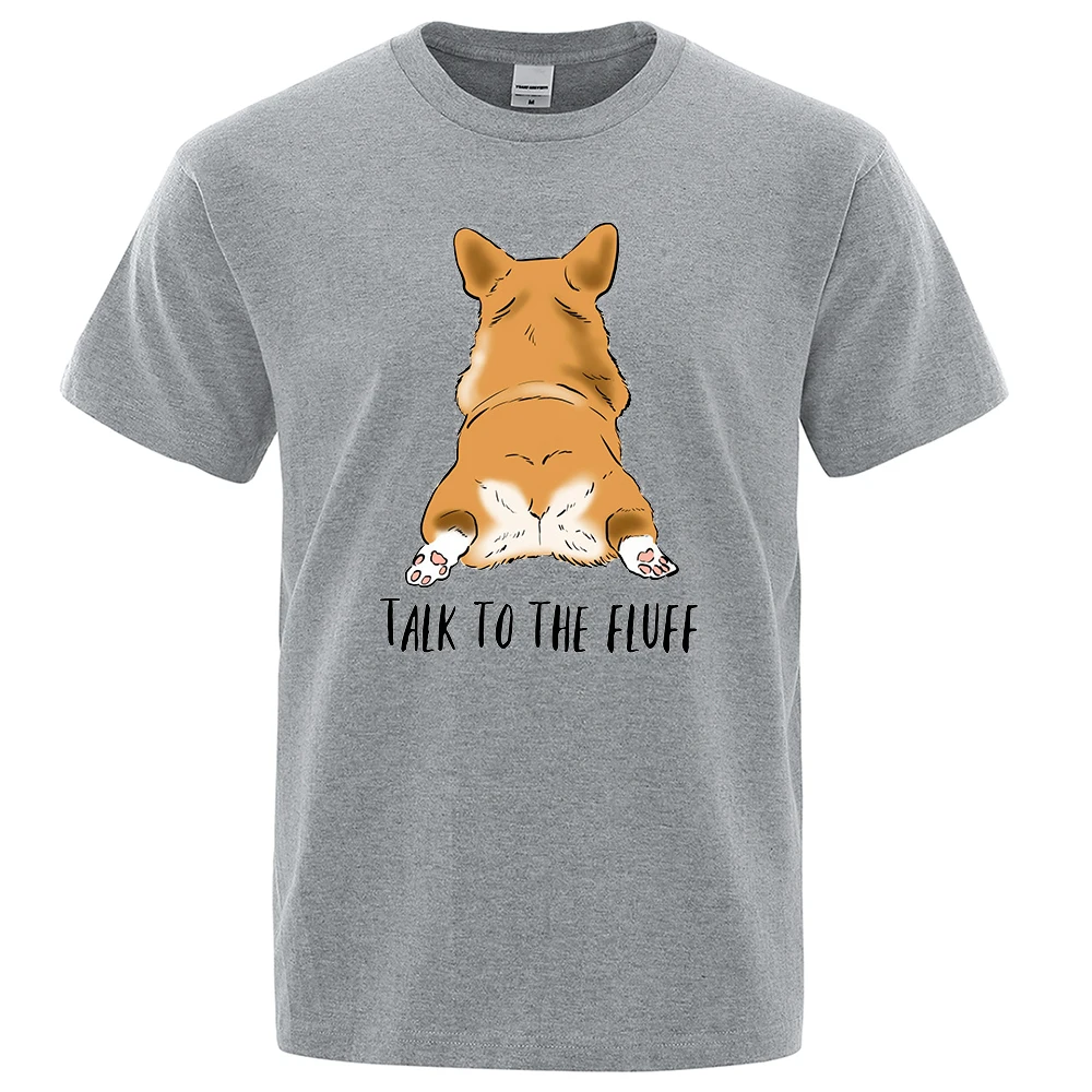 

Talk To The Fluff Printed Mens T Shirt Crewneck Comfortable Tops Fashion Breathable T Shirts Men's Casual Summer Tee Shirts