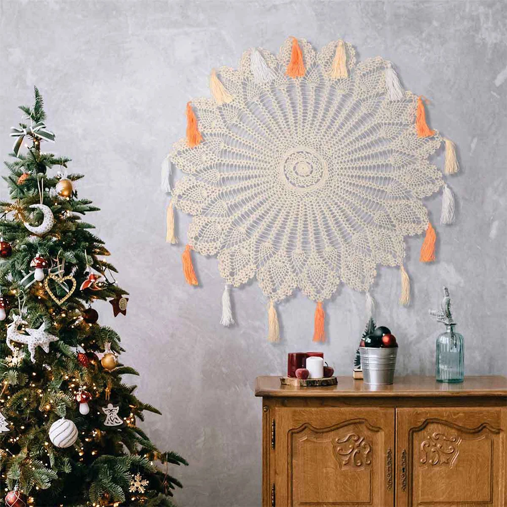 

DIY Soft Accessories Table Cloth Hotel Gift Woven Bohemian Style Anniversary Durable Art Craft Home Decor Wedding Tassel Pendant