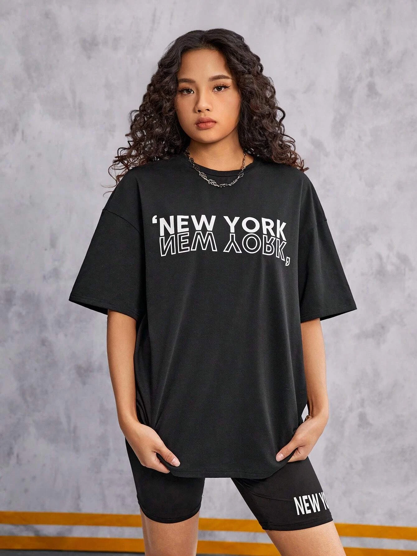 Женский комплект футбольной рубашки Нью-Йорка повседневный из смеси хлопка и