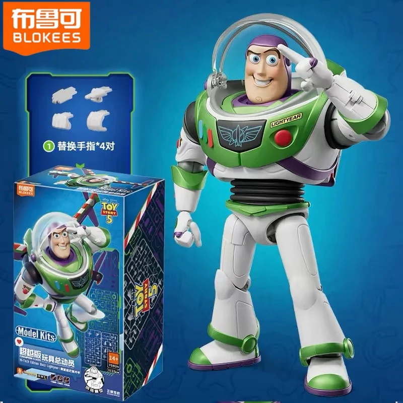 Фото Новые конструкторы Blokees Disney Pixar Toy Story 5: Высокотехнологичная фигурка Базза Лайтера (Чемпионский класс), коллекционная модель, декоративная игрушка №1