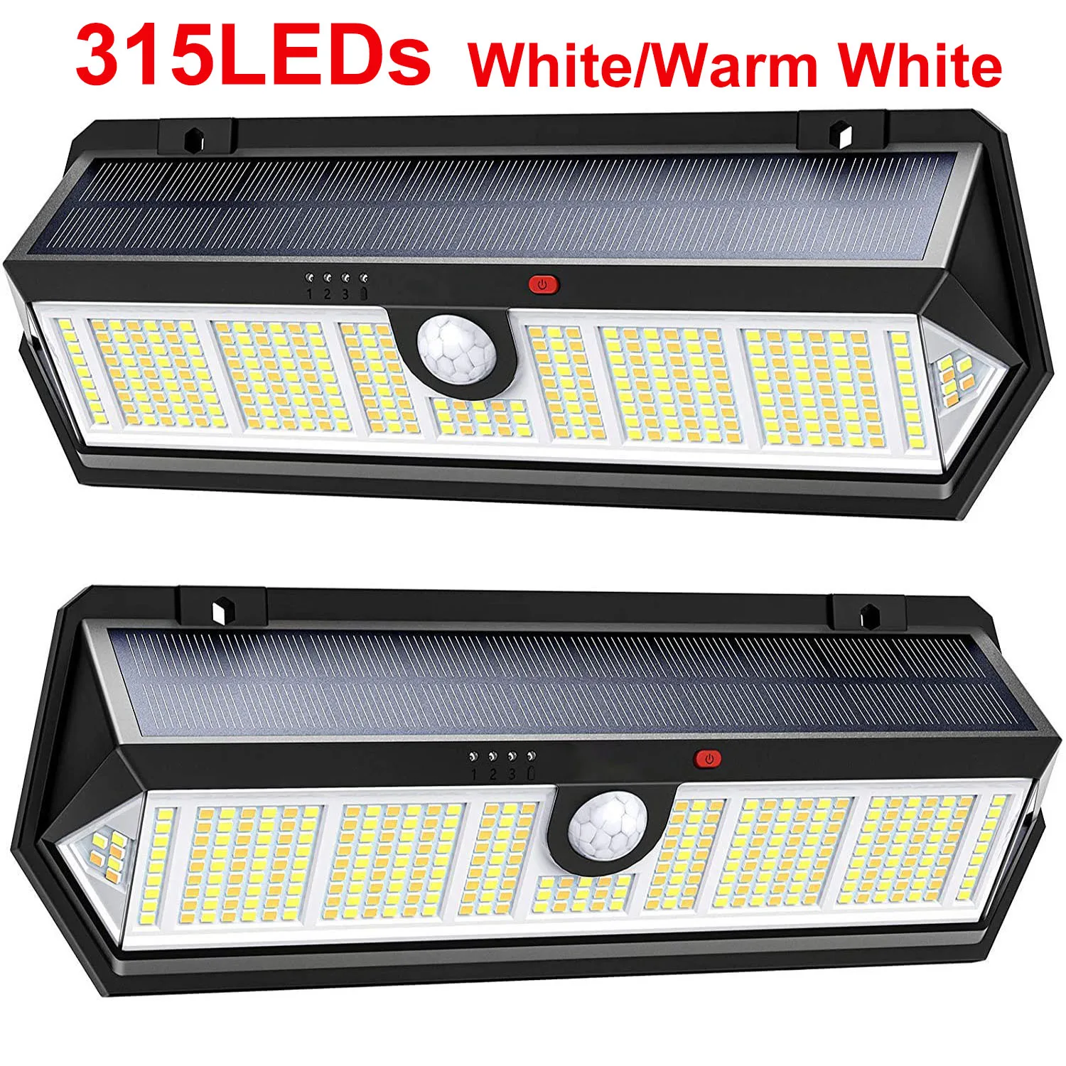 

Уличная лампа на солнечной батарее, водонепроницаемый светильник с датчиком движения для двора, сада, 3 режима работы, 315 светодиодов, IP65