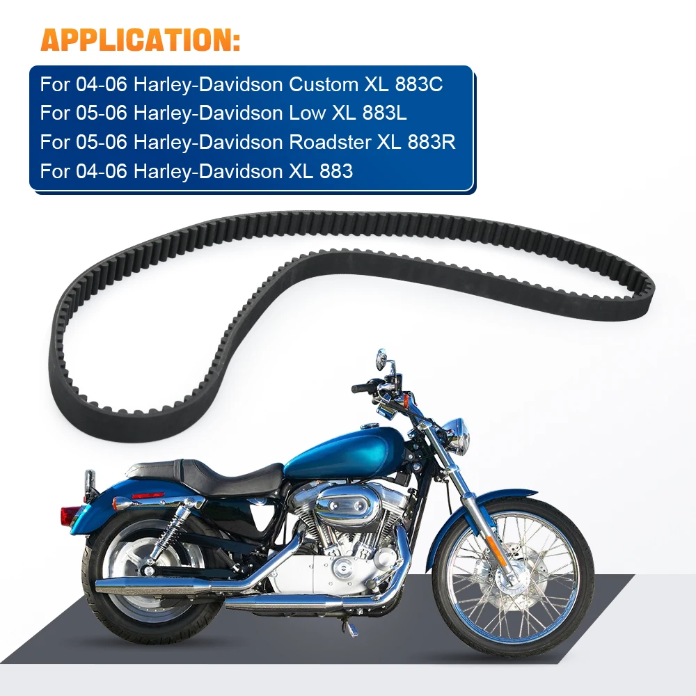 40570-04 Задний приводной ремень 136 Т 1-1/8 дюйма для Harley-Davidson Custom XL 883C 04-06 Low 883L
