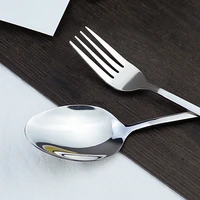 stainless steel tableware spoons table knives forks western food environmentally friendly durable solid color kitchen supplies