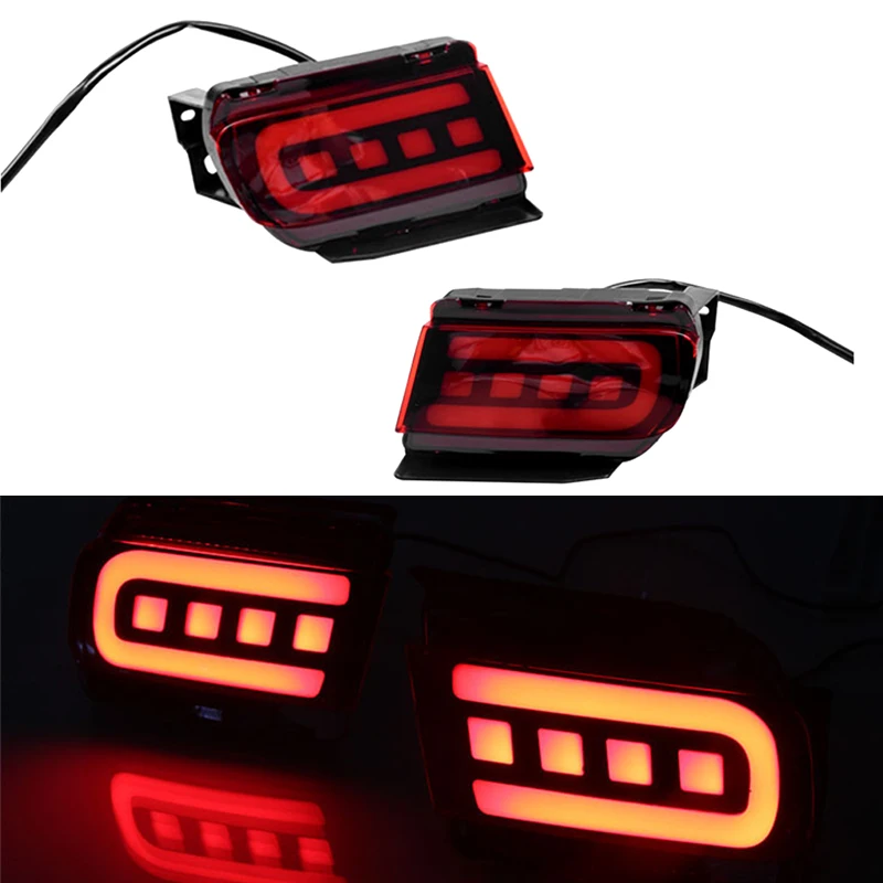 2 шт. 3-функциональный отражатель для заднего бампера автомобиля, противотуманные фары для Toyota Prado 2010-2018, высококачественные стоп-сигналы, указатели поворота