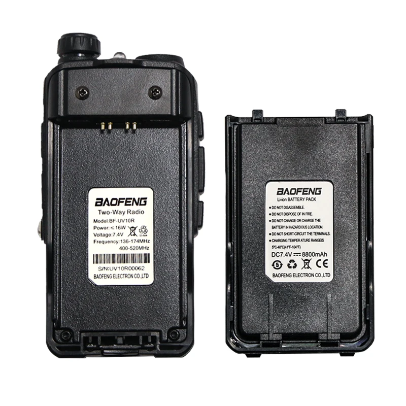 Baofeng UV-10R Walkie Talkie VHF UHF Dual Band Two Way CB Ham Radio UV10R Portable USB Charging Radio Transceiver