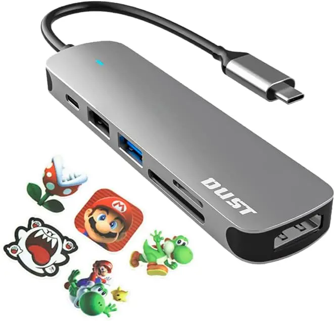 

USB C Type-C 6 em 1 USB 3.0 HDMI SD/Micro SD -