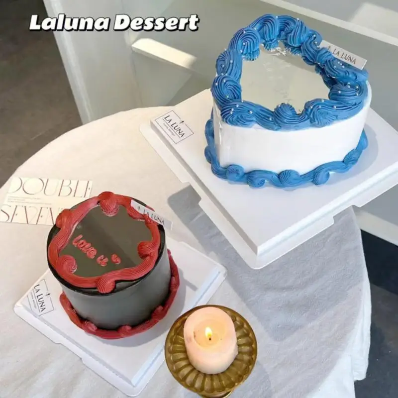 

Hot Acrylic Mirror Cake Topper Children Cake Plug-in Wedding Decoration Cake Acrylic Decorative Wedding Acrylic Party Supplies