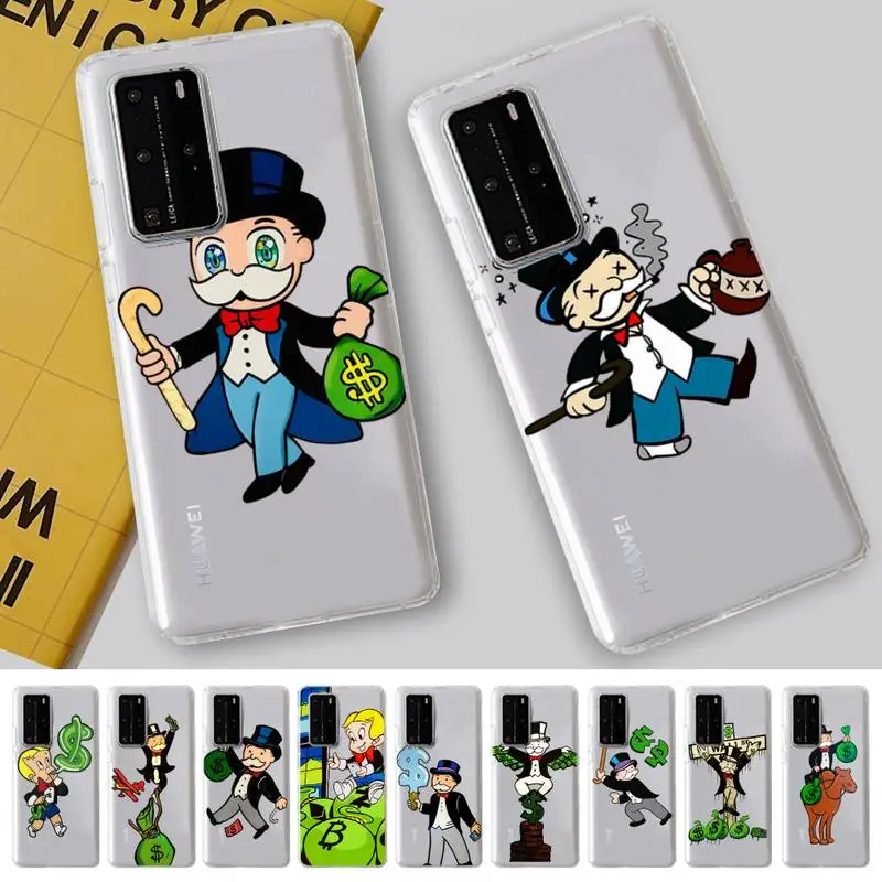 

Cartoon Dollar Monopolys Phone Case for Samsung S20 ULTRA S30 for Redmi 8 for Xiaomi Note10 for Huawei Y6 Y5 cover