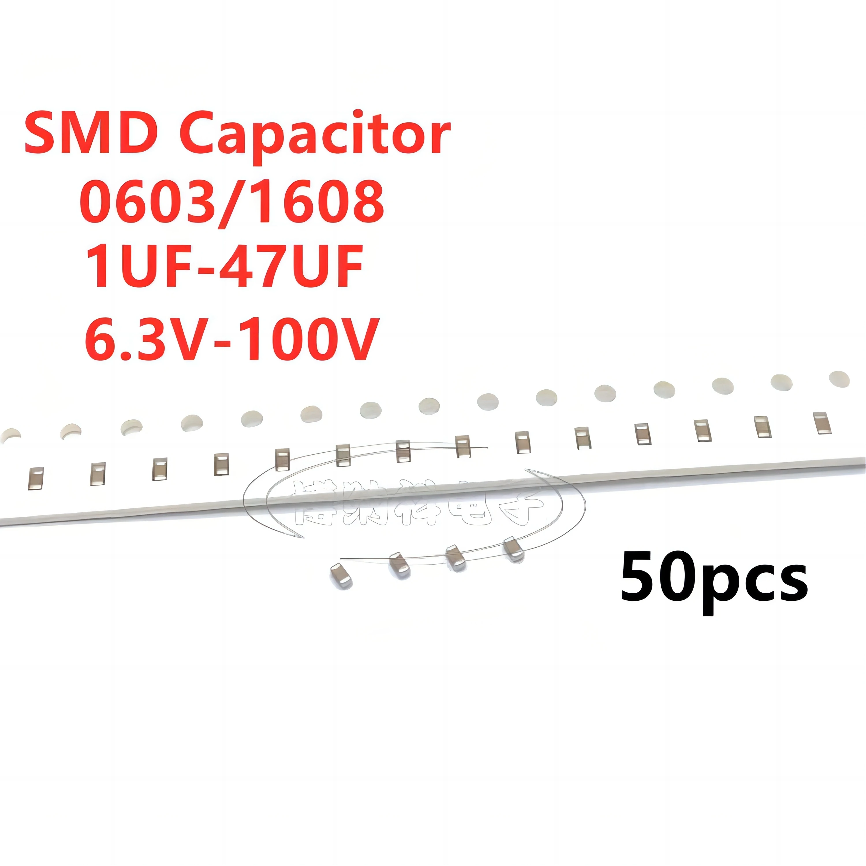 50 шт. SMD конденсатор 1 мкф 2 мкФ 4 7 10 22 47 6 3 В в 16 25 35 63 100 X7R X5R K = ± 10% М 20%