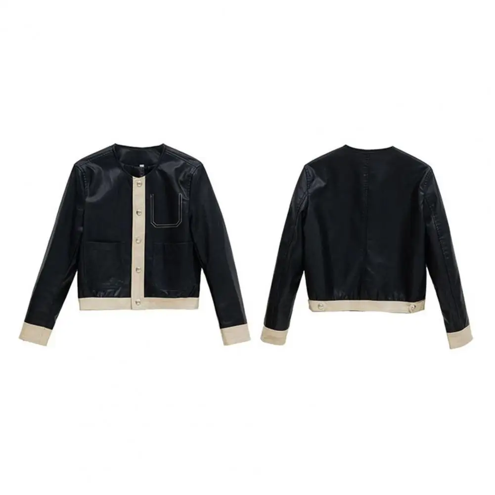 Демисезонная женская приталенная куртка в стиле ретро с длинными рукавами и